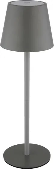 Globo 58488G-LED Lampă de masă VANNIE, reglabilă, cu control tactil, reîncărcabilă, pentru exterior, 3W/5V IP54 1800mAh gri
