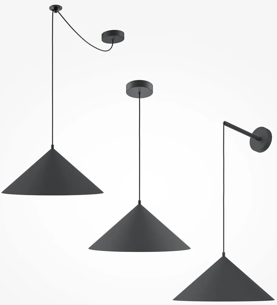Lustra/Pendul metalic Basic D-35cm negru