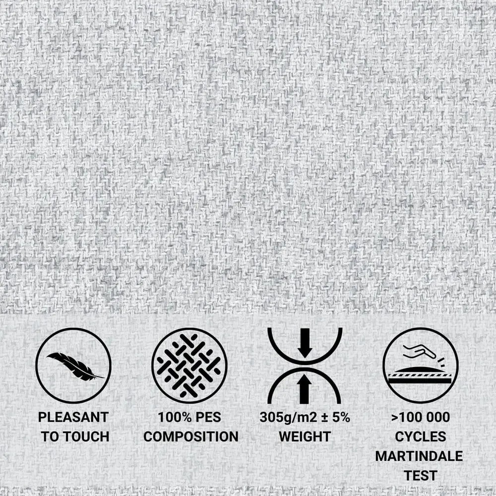 Pat matrimonial gri deschis tapițat cu spațiu de depozitare cu somieră 140x200 cm Baleine – Maison de Rêve