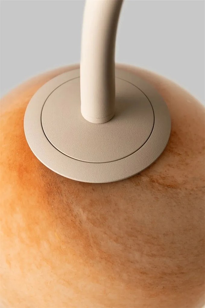 Lampa podea din travertin si sticla sand Tivoli