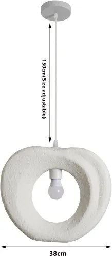 BRILAGI - Lampă suspendată pe cablu WABI SABI 1xE27/60W/230V Ø 38 cm albă