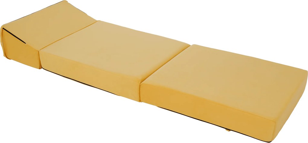 Saltea pliabilă/fotoliu extensibil, 2 in 1, galben, PELOS