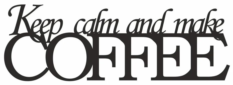 Semn de perete pentru bucătărie Cafea 20 x 60 cm Albastru închis