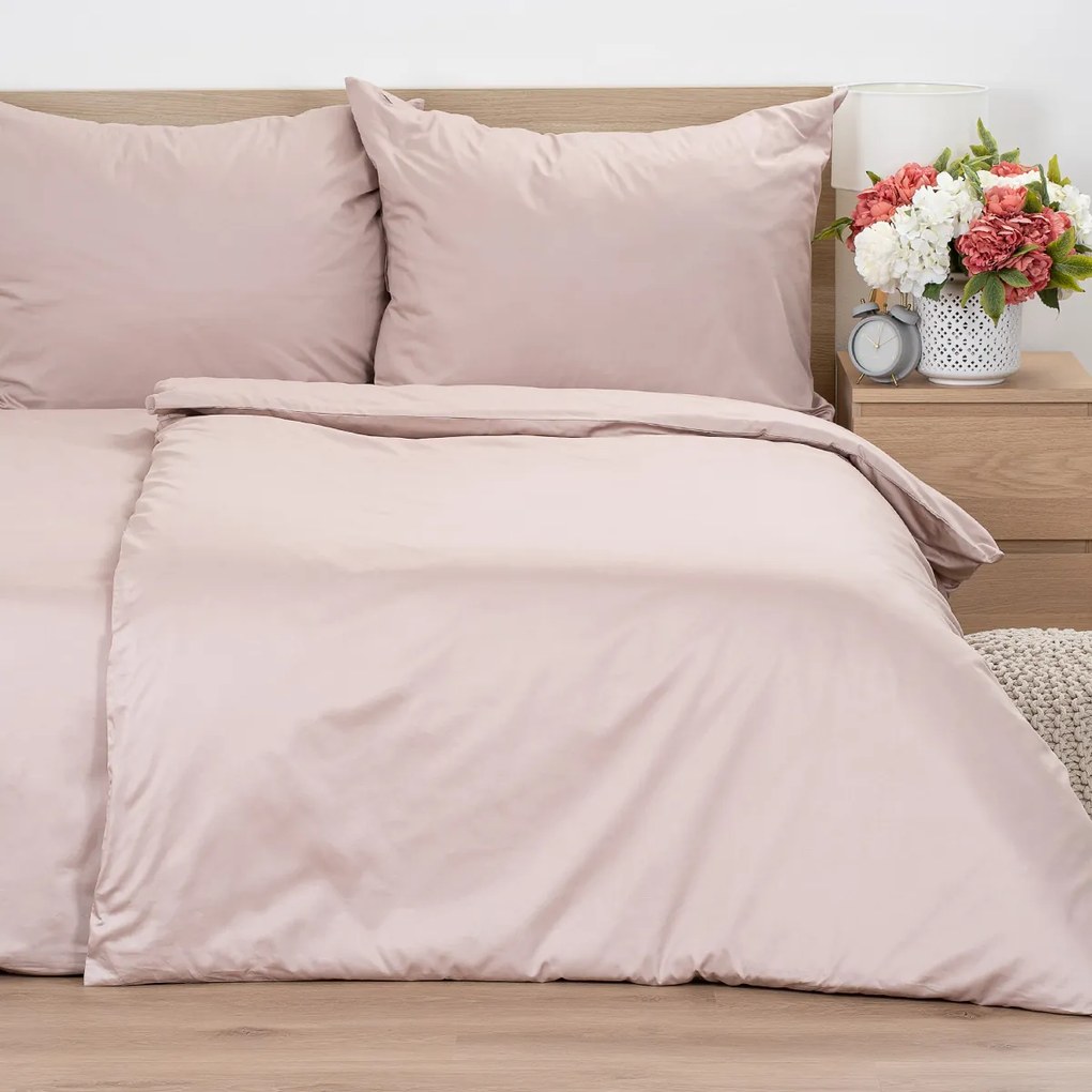 Lenjerie de pat din satin 4Home Cappuccino, 140 x 200 cm, 70 x 90 cm