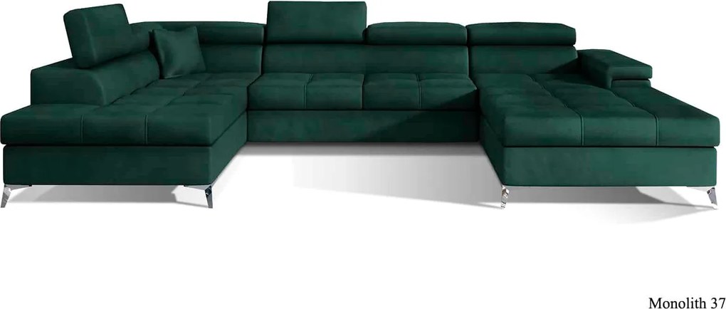 Colțar lemn masiv Formă U Extensibil Linde 345x202cm Personalizabil - Kronos 29, Dreapta