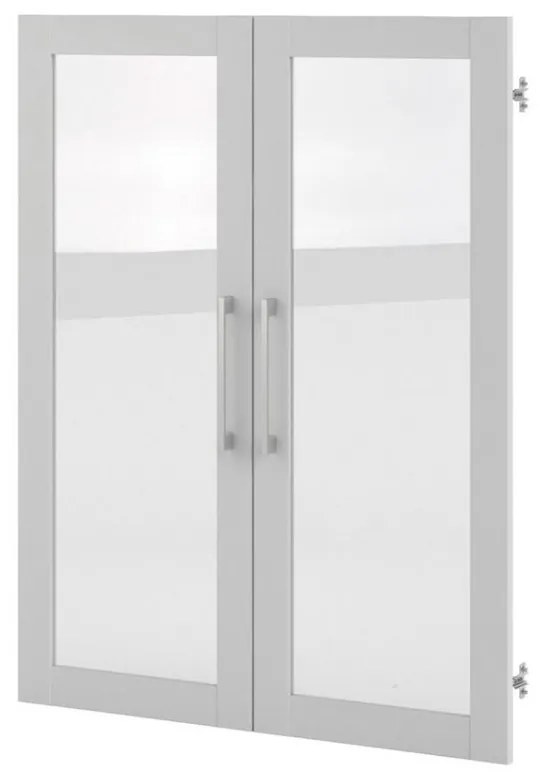 Uși pentru dulap Modulo 83,6 x 105,4 cm vitrat, alb / transparent