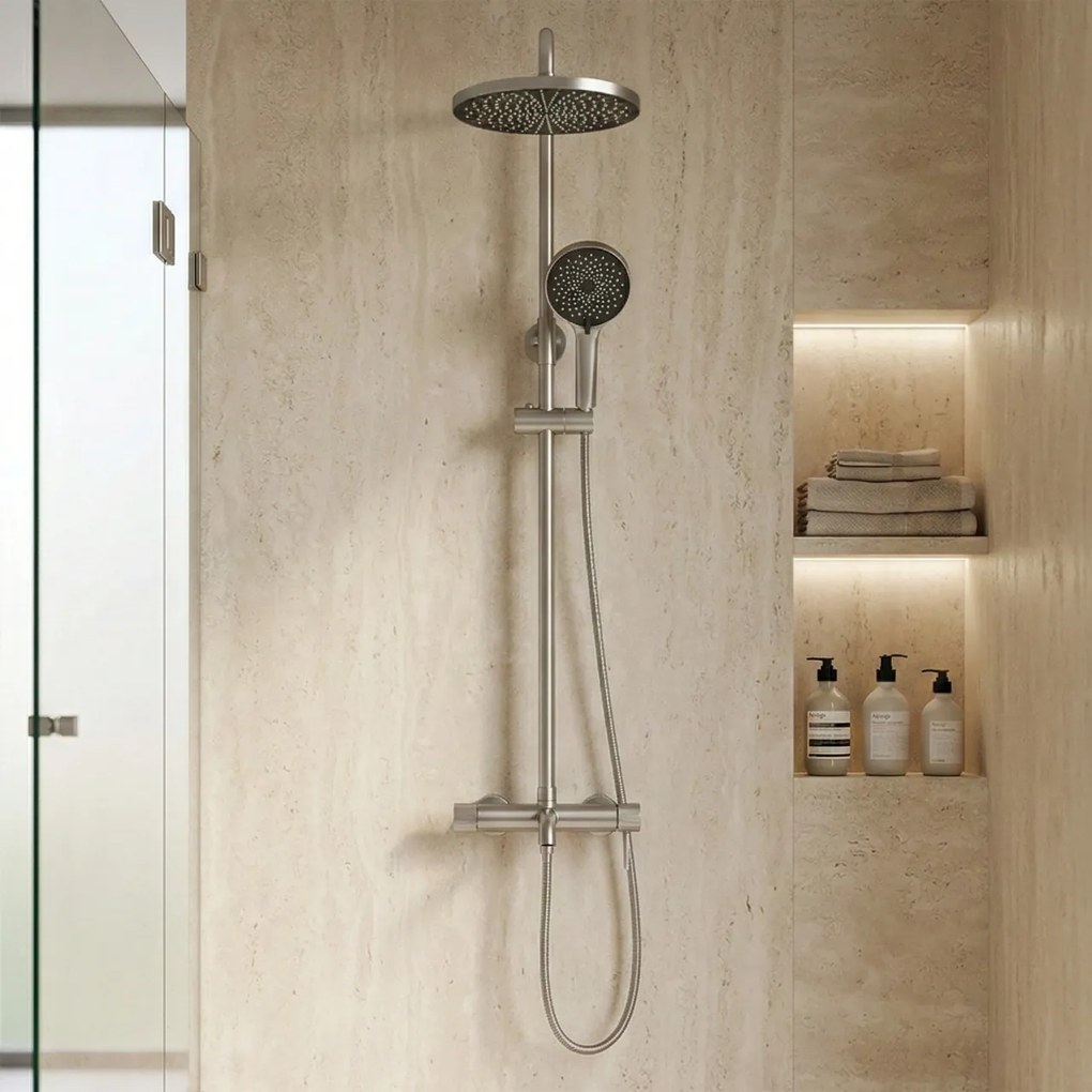 Set dus Rea Lungo Stripe Brush Nickel