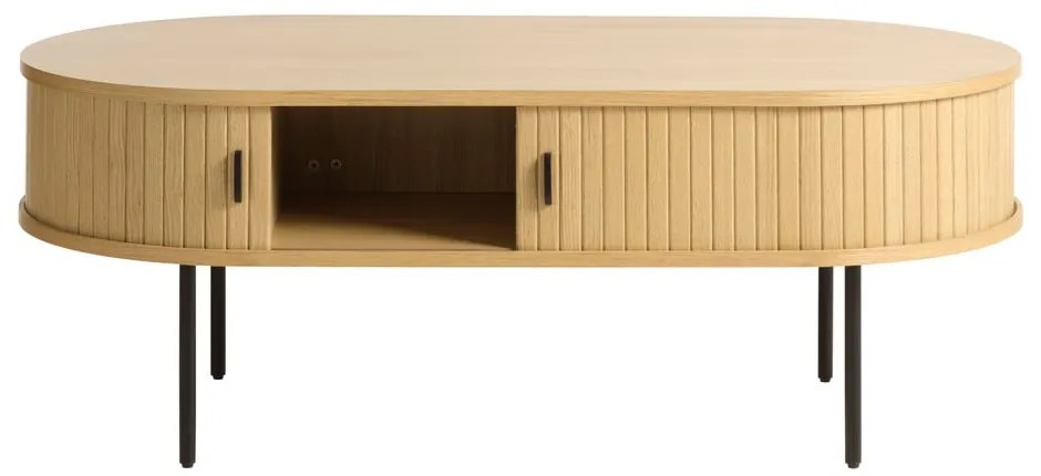 Măsuță de cafea în culoare naturală cu aspect de lemn de stejar 60x120 cm Nola – Unique Furniture