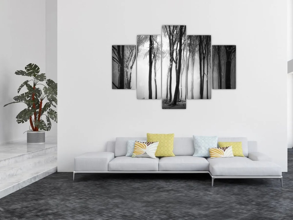 Tablou - Lup în pădurea întunecată (150x105 cm)