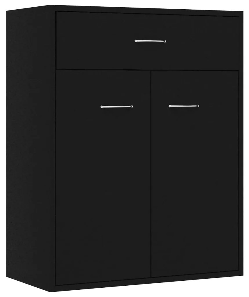 800712 vidaXL Servantă, negru, 60x30x75 cm, PAL