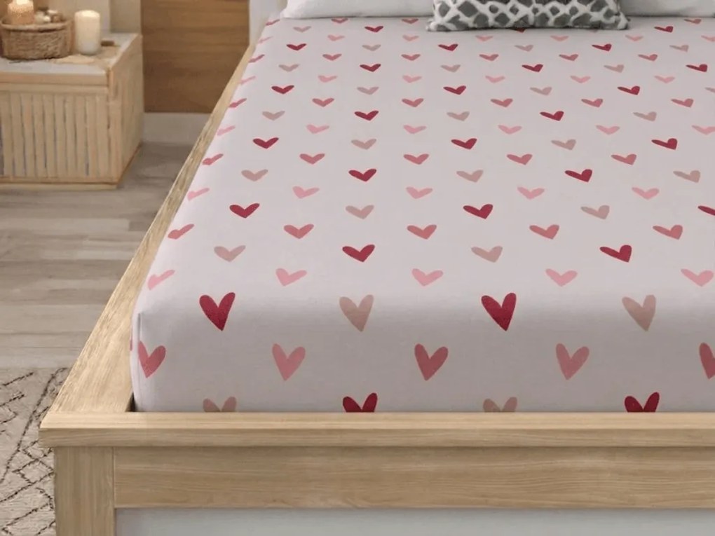 Cearsaf din microfibra SOFHEARTS crem 90x200 cm