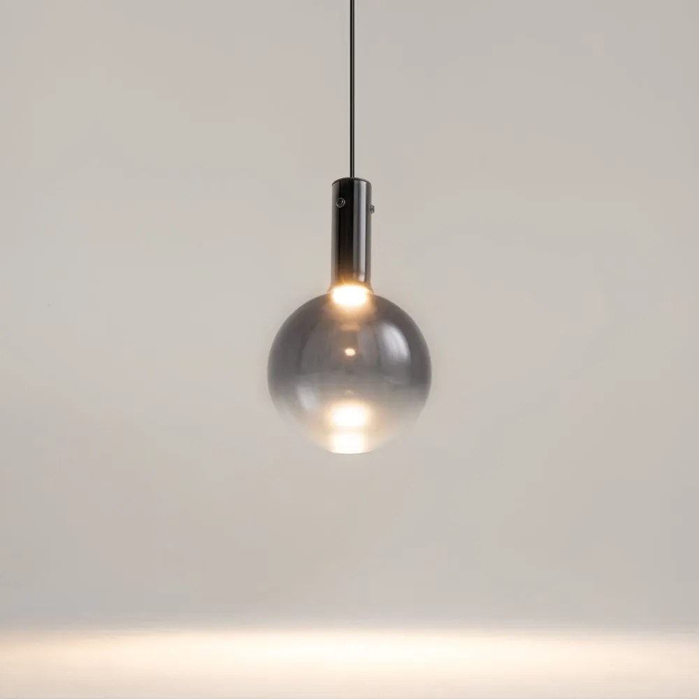 Lustra/Pendul LED design decorativ Nebula 20cm negru