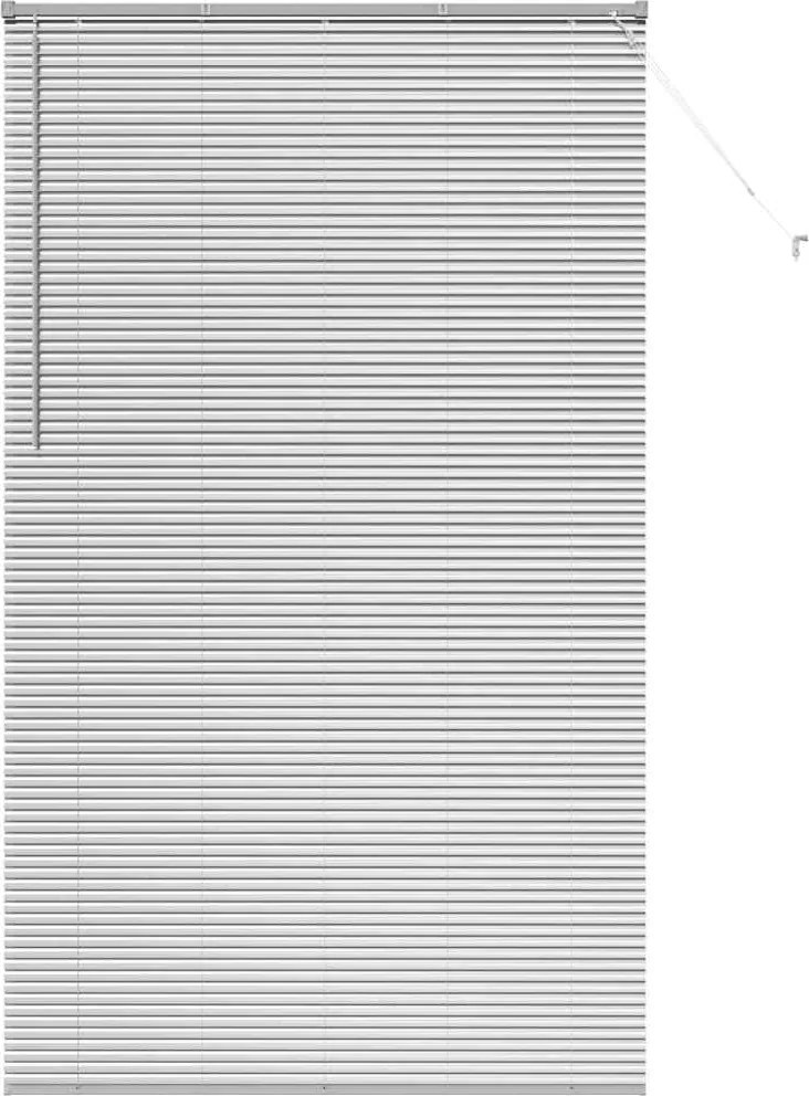 vidaXL Jaluzele venetiene Manual Argintiu 220 x 130 cm Aluminiu