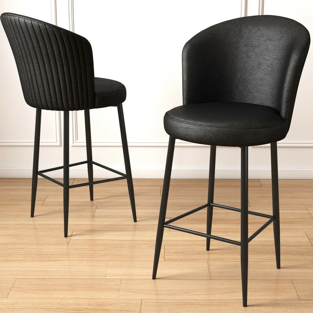 Set de scaune de bar Uras Black, 2 buc., 2 buc.