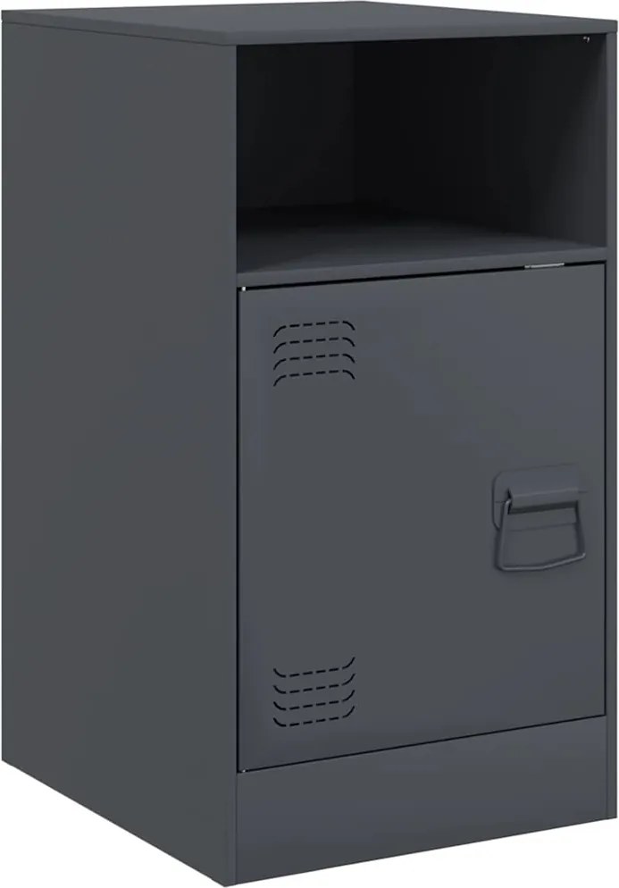 vidaXL Noptieră, antracit, 34,5x39x62 cm, oțel