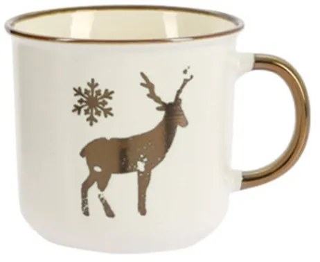Cana ceramica, Winter, alb, 400 ml - modele diverse