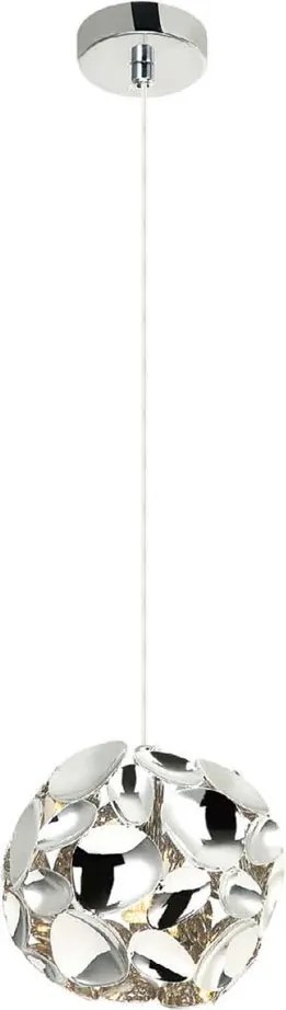 Lustra, Pendul diametru 15cm, metal cromat Carera Small