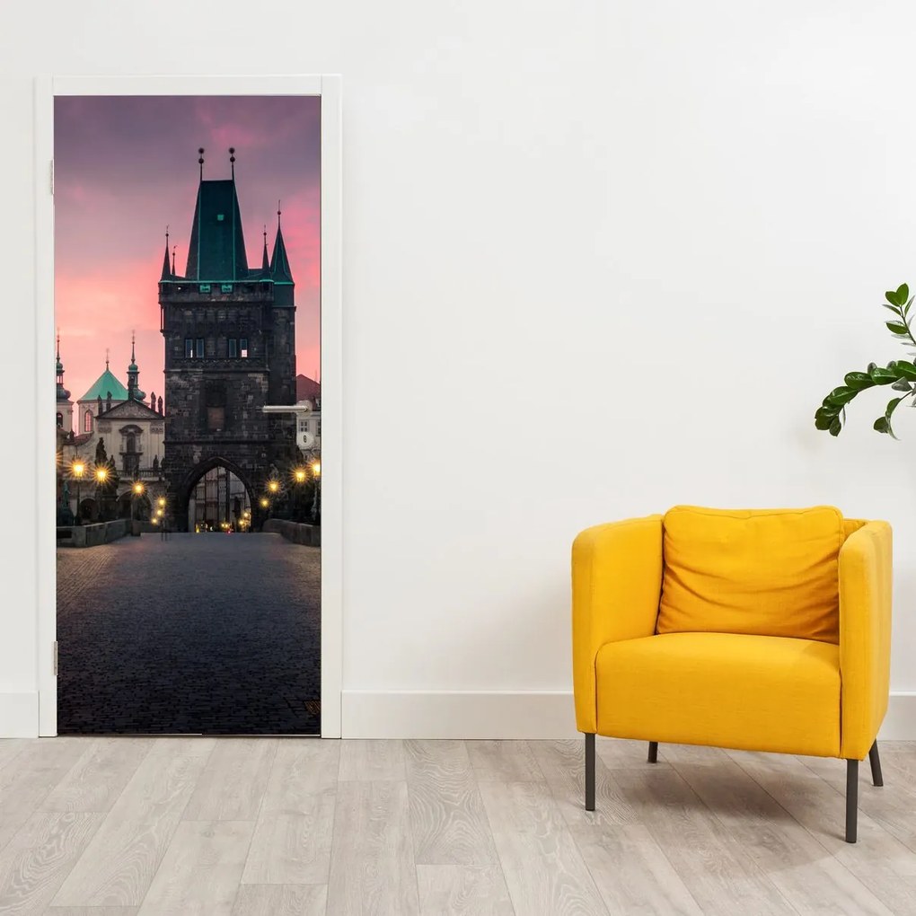 Fototapet pentru ușă - Pe podul Karol (95x205cm)
