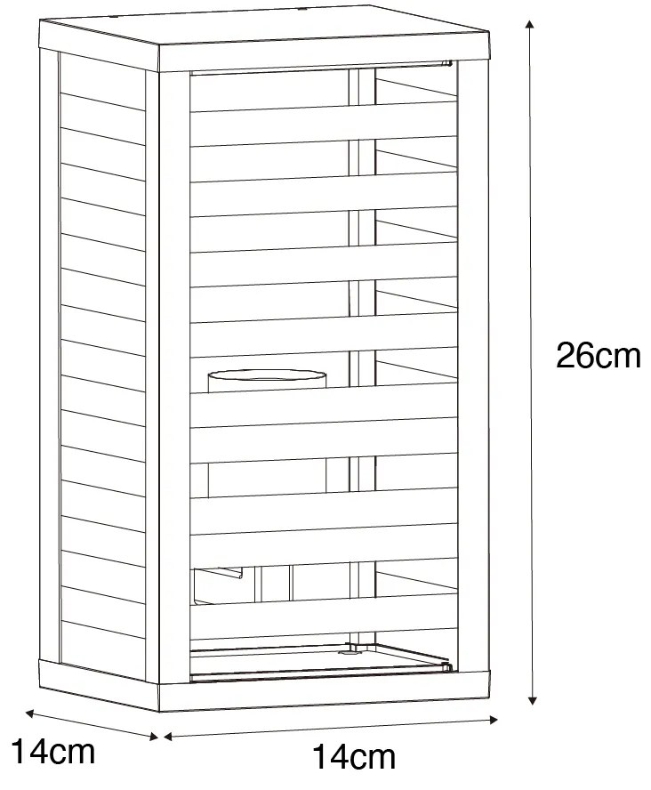 Lampa de perete exterioara moderna neagra 26 cm IP44 - Reims