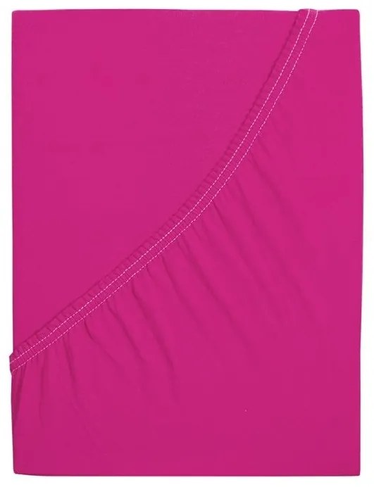 Cearsaf din jersey pentru patut copii purpuriu 70 x 140 cm
