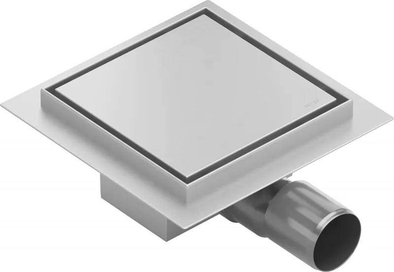 Mexen Flat-Q M13 sifon pătrat pentru podea 12 x 12 cm, inox - 1010012
