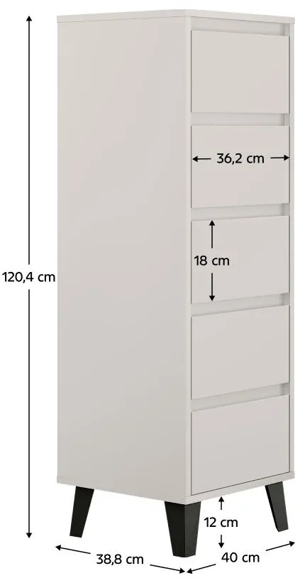 Comodă Brisas 4 (cashmir + negru) . 1116266