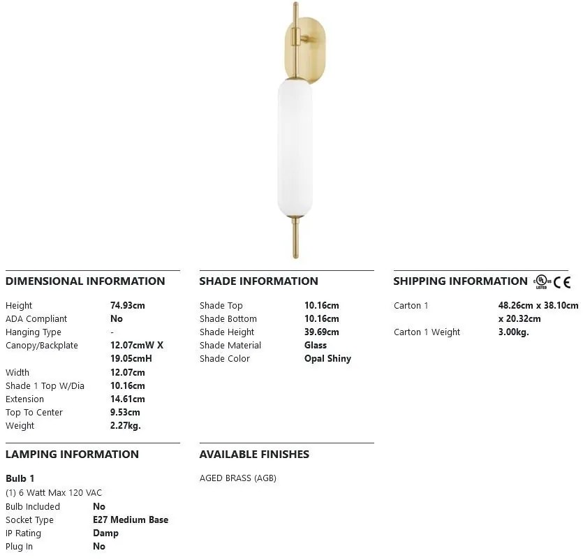Aplica de perete design modern MILEY