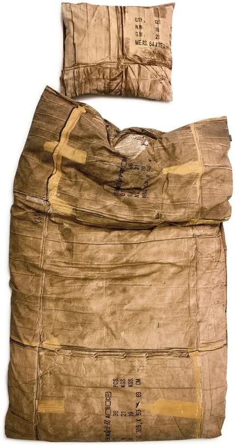 Lenjerie de pat de o persoană, din bumbac Snurk Le-Clochard, 140 x 200 cm