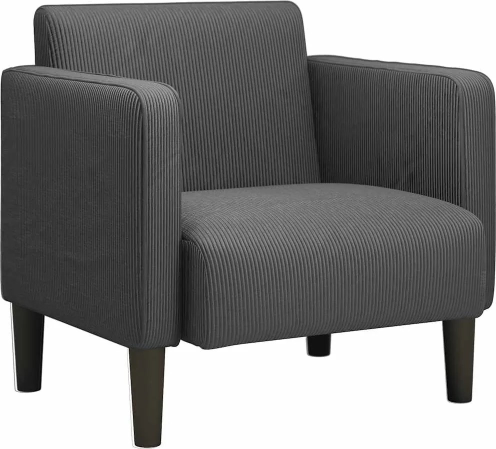 vidaXL Canapea Scaun cu cotiere Gri închis 54 cm țesătură velur