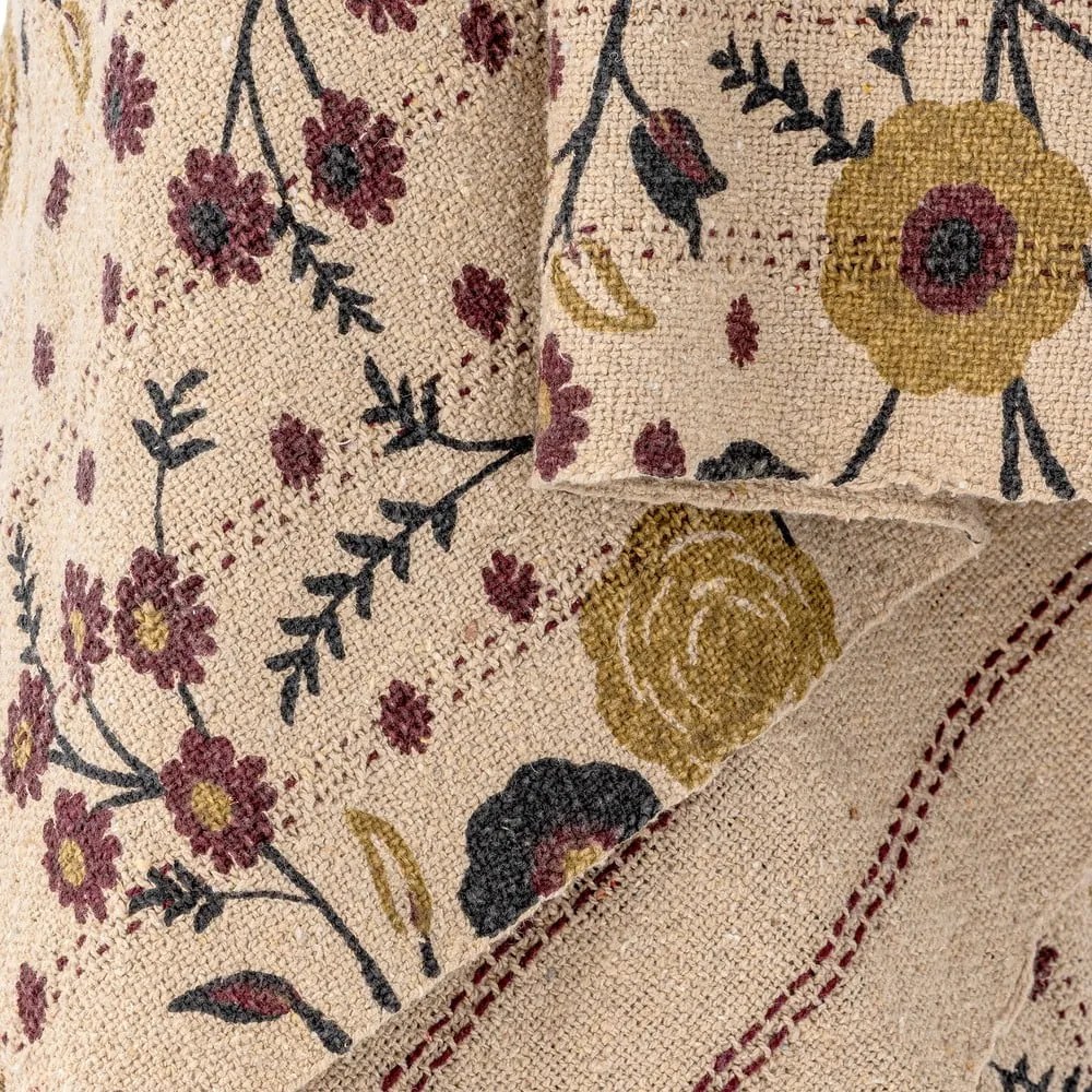 Pătură maro din bumbac reciclat 130x160 cm Eydis – Bloomingville