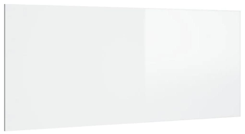 811049 vidaXL Tăblie de pat,alb extralucios, 200x1,5x80 cm, lemn prelucrat