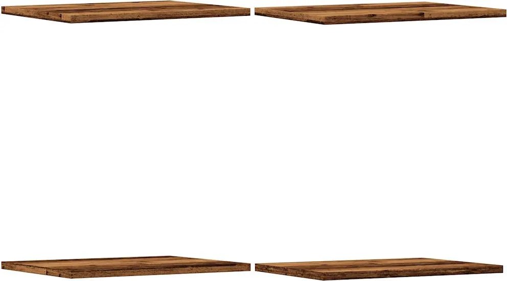 vidaXL Plăci bibliotecă, 4 buc. lemn vechi 40x30x1,5 cm lemn prelucrat