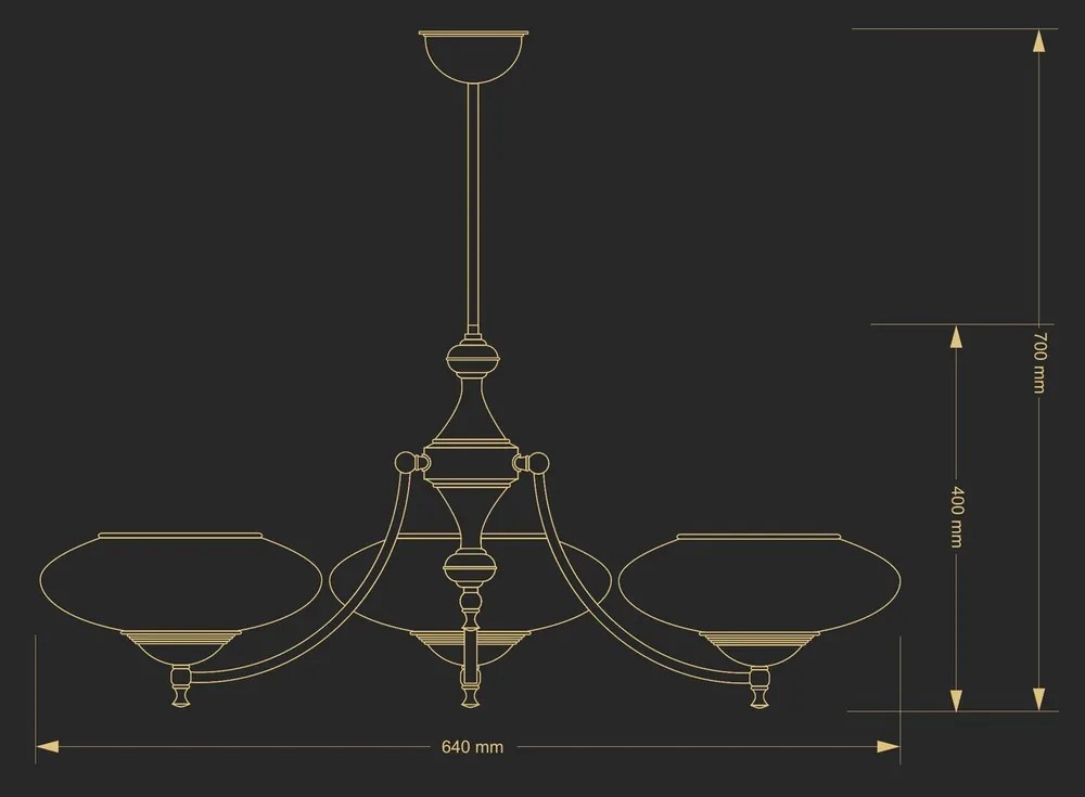 Candelabru 3 brate design clasic realizat manual N
