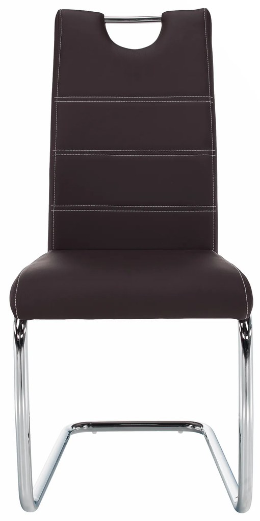Scaun de sufragerie Abalia New (maro + Crom). 808098