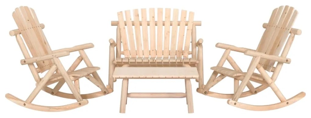 vidaXL Set mobilier de grădină, 4 piese, lemn masiv de molid