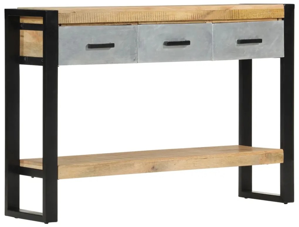 vidaXL Masă consolă, 110x30x76 cm, lemn masiv de mango brut