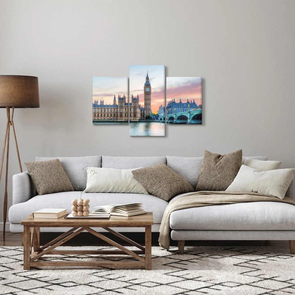 Tablou - Londra în culori pastelate (90x60 cm)