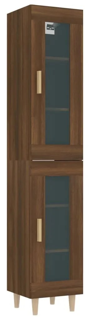 3115411 vidaXL Dulap înalt, stejar maro, 34,5x34x180 cm, lemn prelucrat