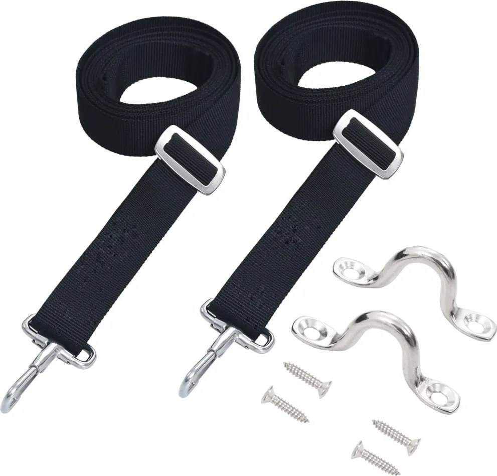 vidaXL Centuri superioare Bimini, 2 buc., textil & oțel inoxidabil