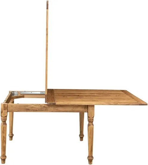 Masa pliabila, L120(240) 120 H80 cm, culoare natur, Lemn masiv