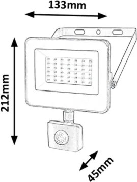 Proiector LED cu senzor Rabalux 7068 FLOOD LED/30W/230V 4000K IP44 negru