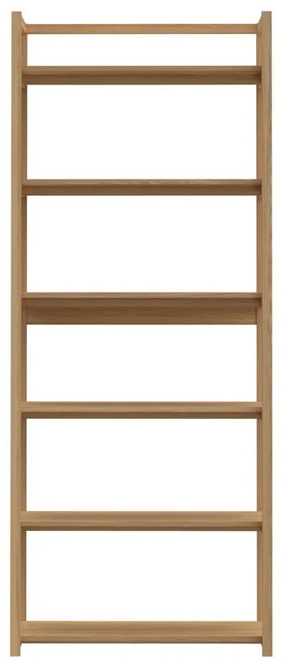 Bibliotecă în culoare naturală cu aspect de lemn de stejar 80x199x40 cm Ludza – Actona