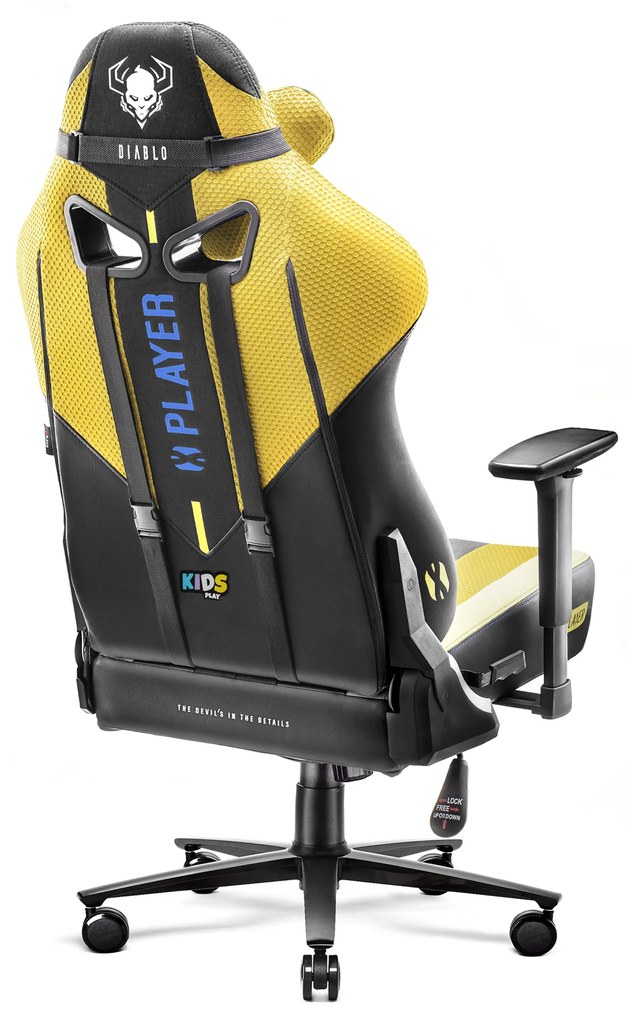 Scaun pentru copii Diablo X-Player 2.0: Dark Sunflower / galben, Kids Size