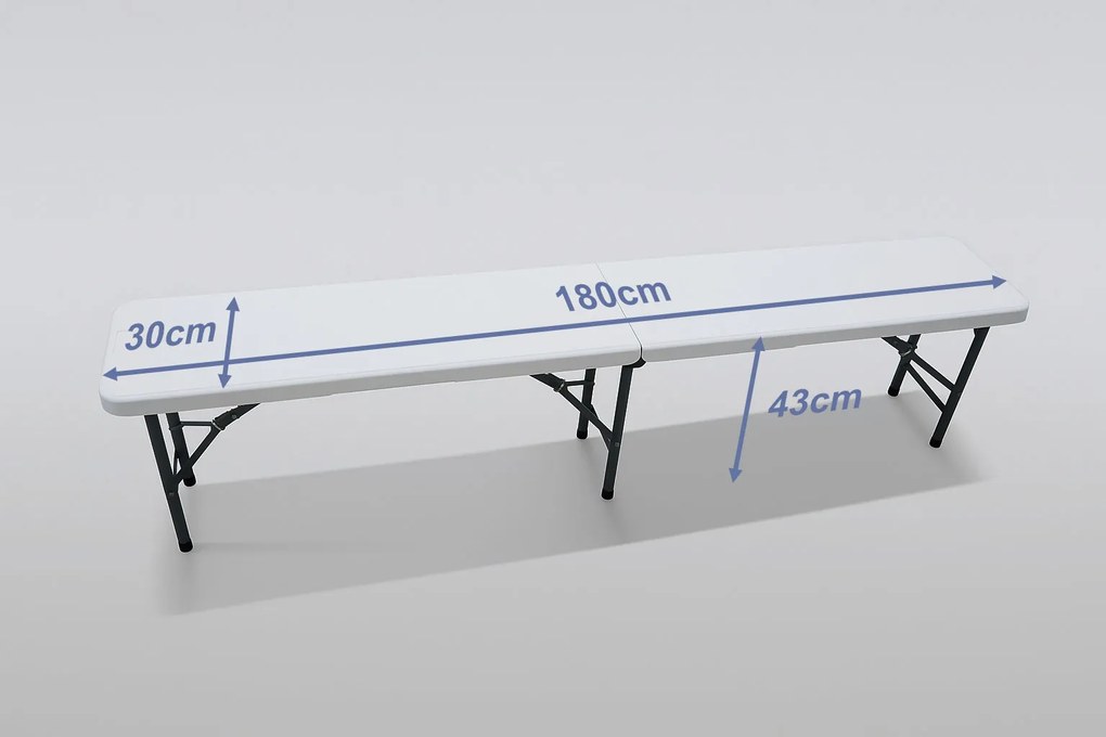 Bancă din plastic independentă - 180 cm