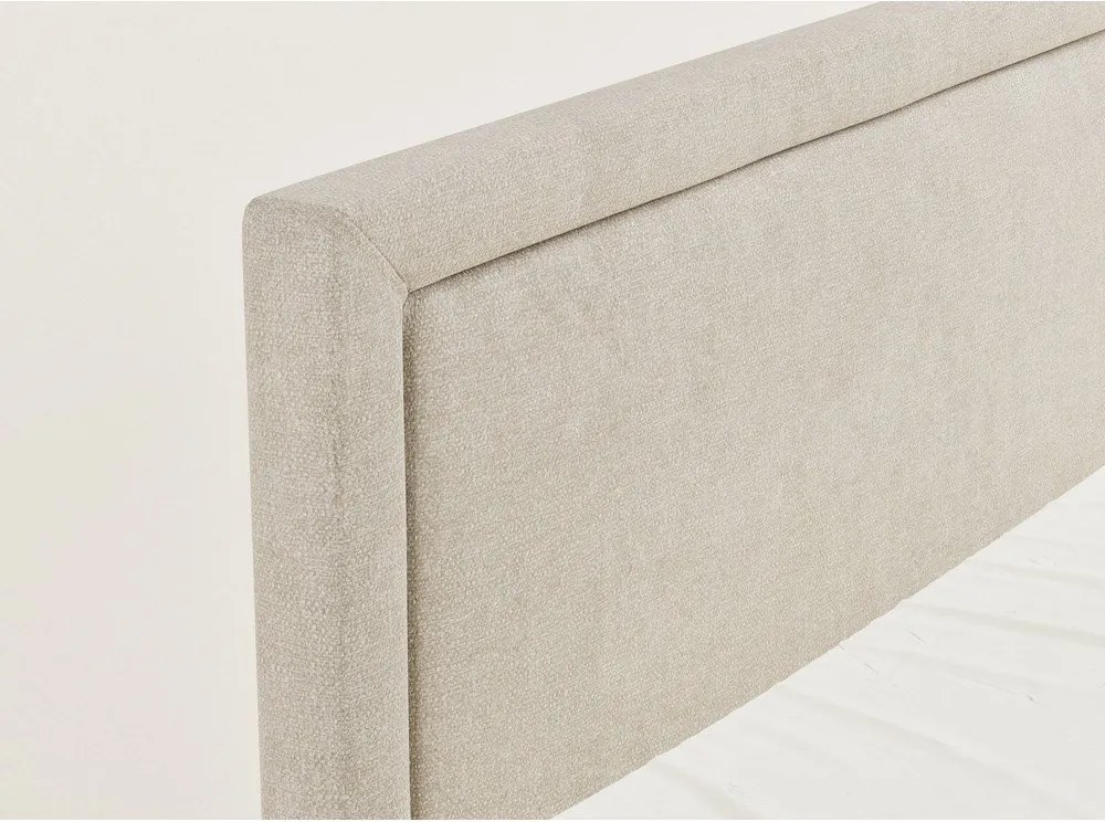 Pat boxspring bej cu spațiu de depozitare 140x200 cm Fresco – Maison de Rêve