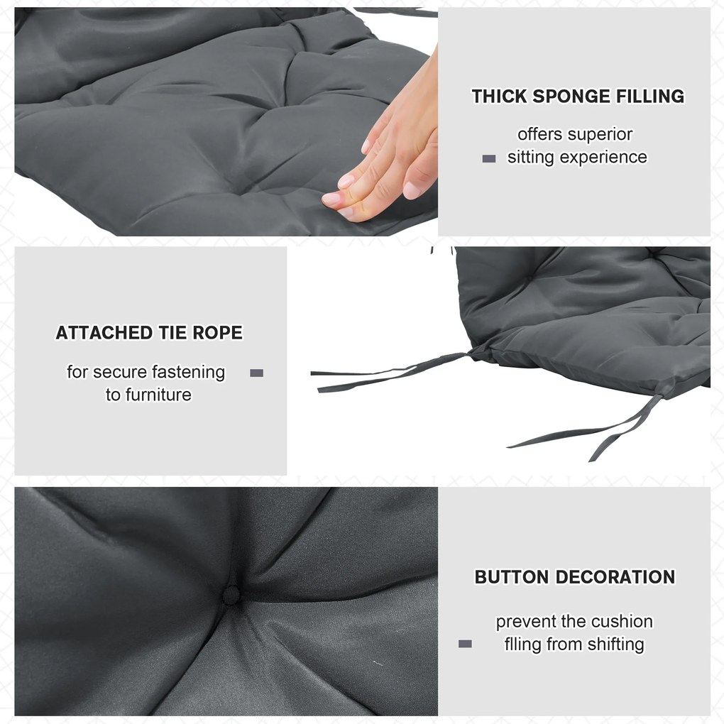 Outsunny Set de Două Perne pentru Scaune de Exterior - Gri | Aosom Romania