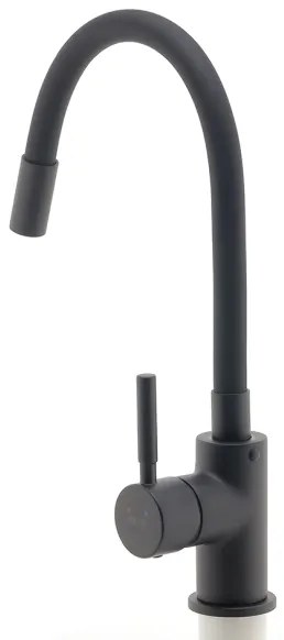 Baterie de chiuvetă cu pipă flexibilă FERRO negru mat