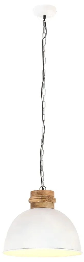 Lampa suspendata industriala, alb, 50 cm, mango, E27, rotund 1, Alb, 50 cm