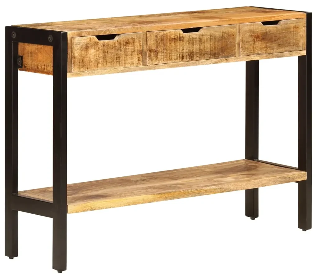 vidaXL Servantă cu 3 sertare, 110x35x75 cm, lemn masiv de mango