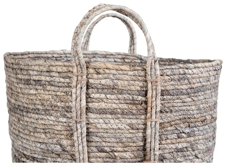 Coș de depozitare din frunze de porumb House Nordic Udine, gri